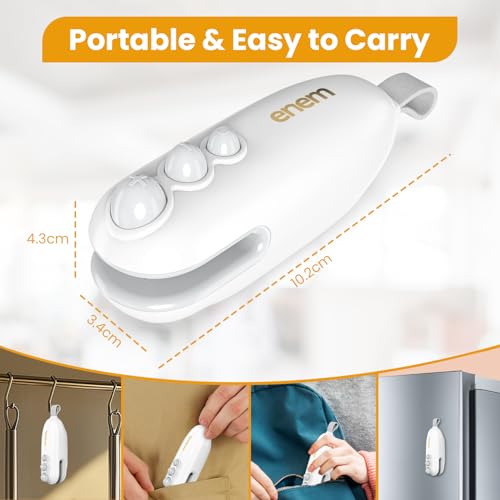 Image of Enem Mini Sealing Machine for Food Packets, Full Customer Support from Enem, Portable Mini Sealing Machine, Packet Sealer Machine, for Food, Snacks, Chips, Fresh Storage