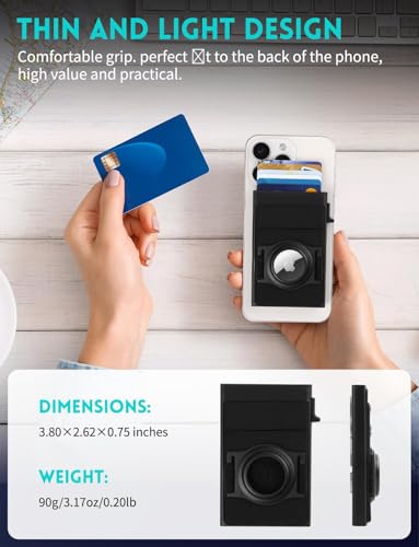 Image of Wallet for Men,Mens Wallet with AirTag Holder,Ridge Wallets for Men | Magnetic wallet for iPhone 17 /16 /15 /14 /13 /12 Pro Max series,Minimalist Credit Card Holder,Magsafe Pop Up Wallet for Men