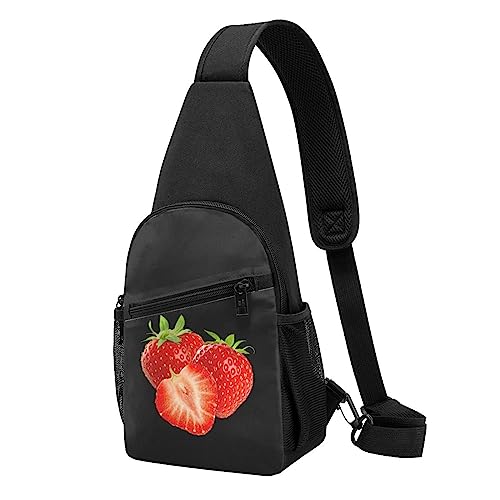 Sac à dos sling fraise pour garder les mains libres en ville
