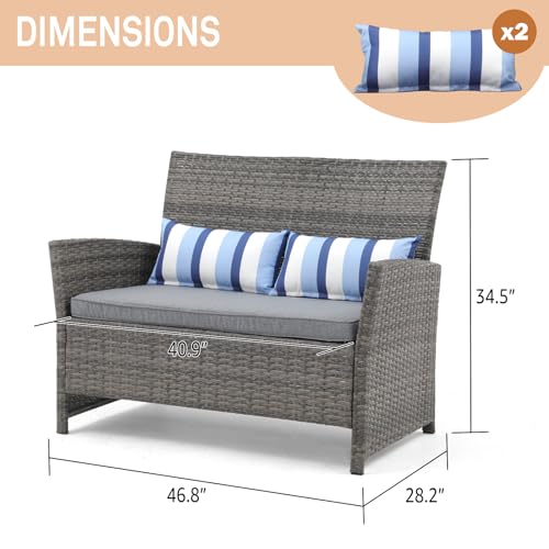 Sunsitt Outdoor Wicker Loveseat With Cushions thumb #1