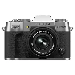 Fujifilm X-T50 40 MP APS-C X-Trans Sensor|Retro Style mirrorless Camera|4k/6.2k vlogging|High Speed Recording FHD 240fps|Advance AF with 15-45mm Optical Zoom Lens f/3.5-5.6 - Silver