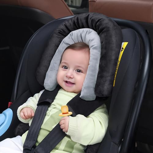 Image of COOLBEBE Upgraded 3-in-1 Baby Body Support & Strap Covers Set for Newborn Infant - Extra Soft Car Seat Insert Cushion Pad, Perfect for Car Seats, Strollers, Swing, Black