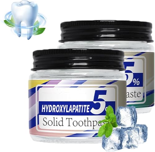 Pastillas de pasta de dientes con hidroxiapatita, Pastillas de pasta de dientes blanqueadoras masticables, Pastillas de enjuague bucal de viaje para dientes sensibles, Eliminación del amarilleo
