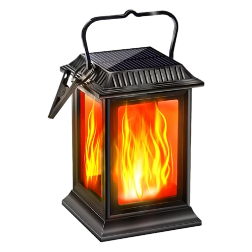 Lanterne solaire à flamme suspendue pour l'ambiance de vos terrasses