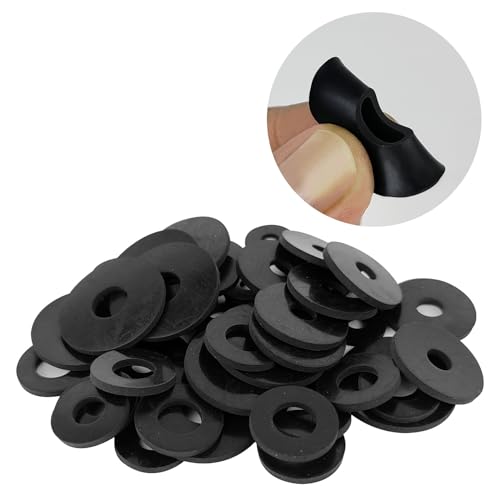 50 Pcs Rubber Washers Assortment Kit 16/18/20/25/30mm (5 Sizes) Black Rubber Washers Vibration Absorbing Pads Faucet Washers for Household Faucets Garden Hoses Screws and Bolts - Thumbnail 3