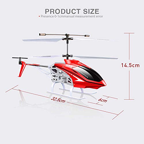 Image of POCO DIVO Raptor S39 RC Helicopter 2.4Ghz Medium Size Alloy Gyro Dual Speed 3CH Indoor Flight Aircraft with Light, Red