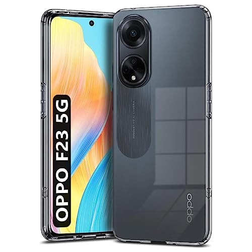 Image of COVERBLACK Rubber Silicone Back Cover for Oppo F23 5G - Transparent