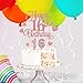 16th Birthday Cake Decorations Set Include 16th Birthday Candles Numeral 16 Cake Candles and Happy 16th Birthday Cake Toppers with Heart Star Cupcake Picks for Birthday Party (Rose Gold Series)