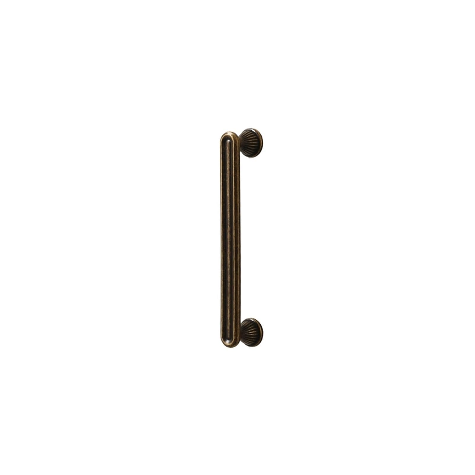 Yonmledo 11087-128Mm Brass Vintage Drawer Handles 2Pcs Yellow Antique Brass Wardrobe Door Pull Vintage Furniture Handle Single-Hole Drawer Knobs Cabinet Antique Bronze Hardware Handle(11087-128Mm)