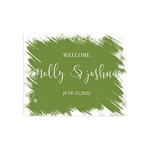 Panneau calligraphie mariage Welcome avec date personnalisable