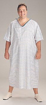 Vestidos de paciente de gran tamaño con cierre de lazo