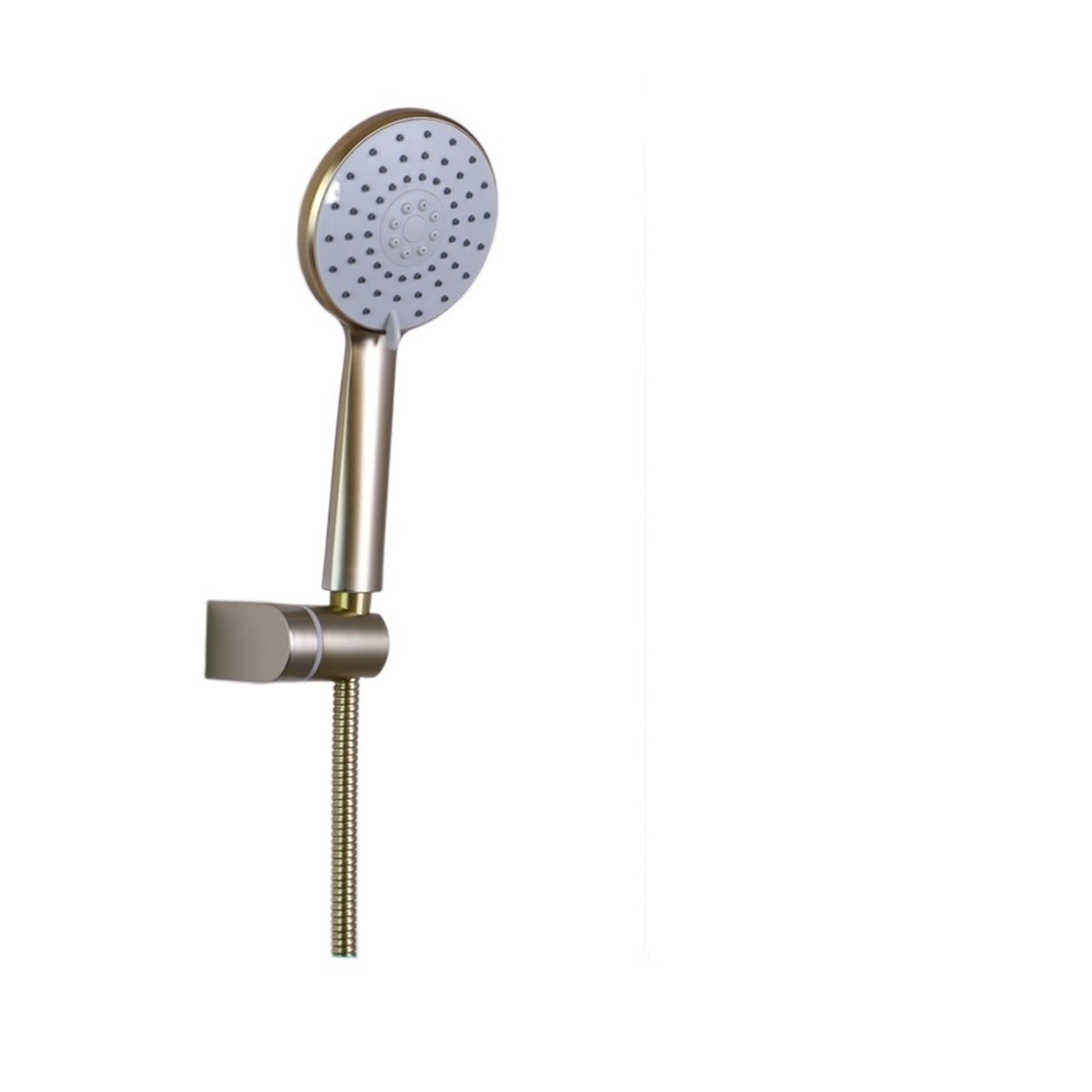Ensemble de douche rond or brossé avec 3 poignées de débit ABS - 8