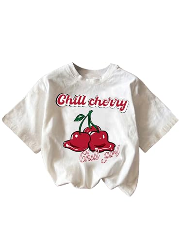 SOLY HUX Girl's Graphic Tees Cute Printed T-Shirts Short Sleeve Crewneck Summer Shirt Tops