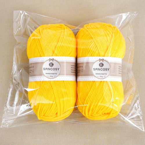 Image of 2 Pcs Crochet Yarn, Feels Soft 280 Yards Assorted Colors 4ply Acrylic Yarn,Yarn for Crochet & Hand Knitting (Milky White)