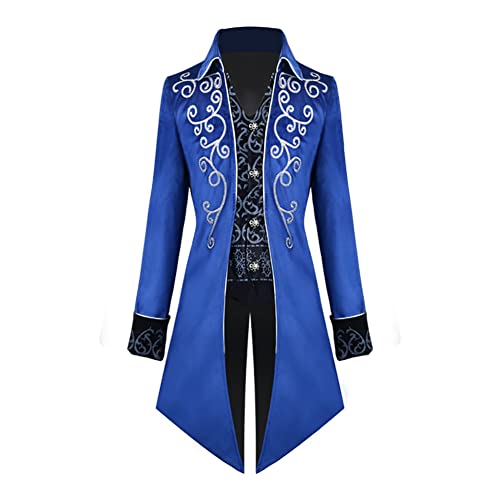 OBEEII Herren Frack Mantel Steampunk Gothic Jacke Vintage Viktorianischen...