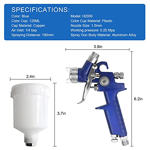 Tosucs HSP-44 Hvlp Spray Gun With 1.0Mm Tip Air Spray Gun thumb #2