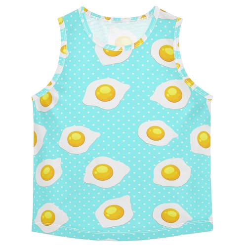 J JOYSAY Fried Egg Polka Boys Tank Top Sleeveless Muscle Shirts Quick Dry Kids T-Shirts 3-15T