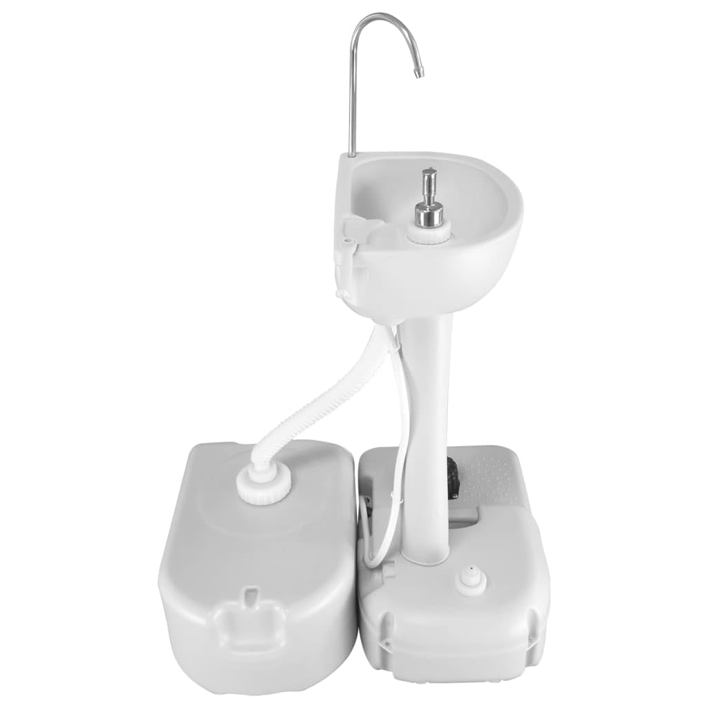 Tragbarer Wassertank 24 L Grau aus HDPE für Wohnwagen und Wohnmobil, robuster Camping Wasserbehälter mit Griff, für Toilette Waschbecken und Spülen bei Outdoor Reise und Notfall