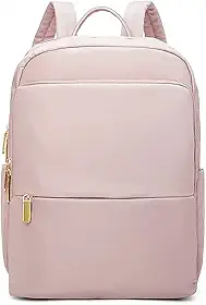 Mochila Feminina de Nylon Impermeável, Compartimento para Notebook de 14 polegadas, Ideal para Comutar, ir à Escola e Uso Casual