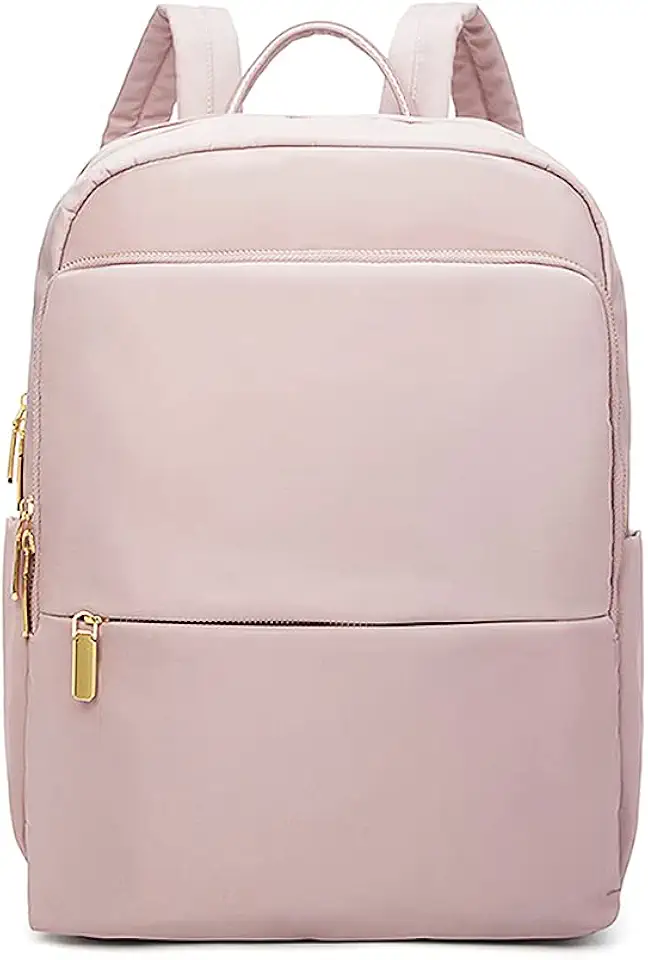 Mochila Feminina de Nylon Impermeável, Compartimento para Notebook de 14 polegadas, Ideal para Comutar, ir à Escola e Uso Casual