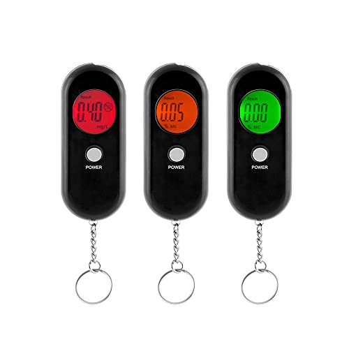 InnovaGoods Alcoholímetro Digital con Pantalla, Portátil Probador de Alcohol Digital, Color Negro