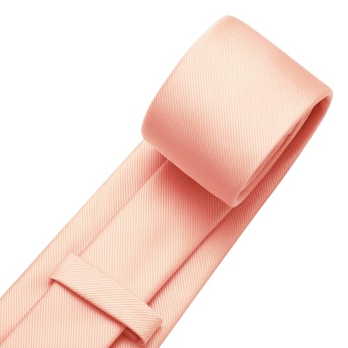 Image of DecTwig Men's Ties Solid Color Formal Neckties 3.15 inch (8CM) Black Ties For Men