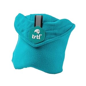 trtl Pillow Junior - Kinder Reiskussen - Met Ingebouwde Hoofd- en Nekondersteuning - Comfortabel Nekkussen voor Kinderen om mee te Reizen - Compact en Machinewasbaar - Aqua