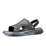 MANLADUO Sandalias de verano retro de moda para hombre, se pueden llevar al aire libre y para conducir, suela suave antideslizante, zapatos de playa duraderos., Negro -, 40 EU