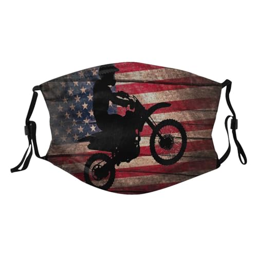 Dirt Bike Motocross USA Flag Adult Dust Mask Adjustable Dust Face with 2 Filter52