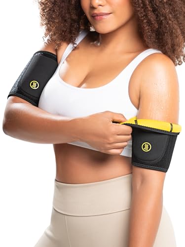 HOT SHAPERS Women’s Arm Trimmers – Sweat-Enhancing Slimming Sleeves for Toned Arms & Upper Body Contouring with Phone Pocket