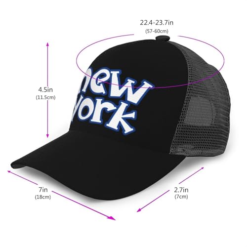 New York City Mesh Baseball Cap - Classic Adjustable Peak Cap, Trucker Hat for Men & Women3