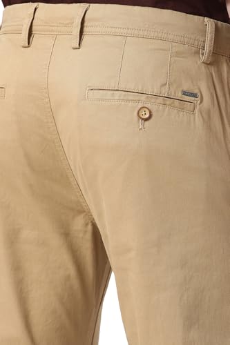 Image of Peter England Men's Skinny Fit Mid Rise Premium Casual Trouser Chinos
