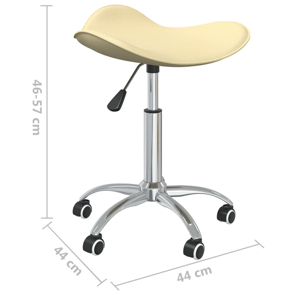 Bürostuhl Creme Kunstleder Höhenverstellbar Drehbar mit 5 Rollen und Kunstlederbezug für maximalen Sitzkomfort und Mobilität Ergonomie Büromöbel