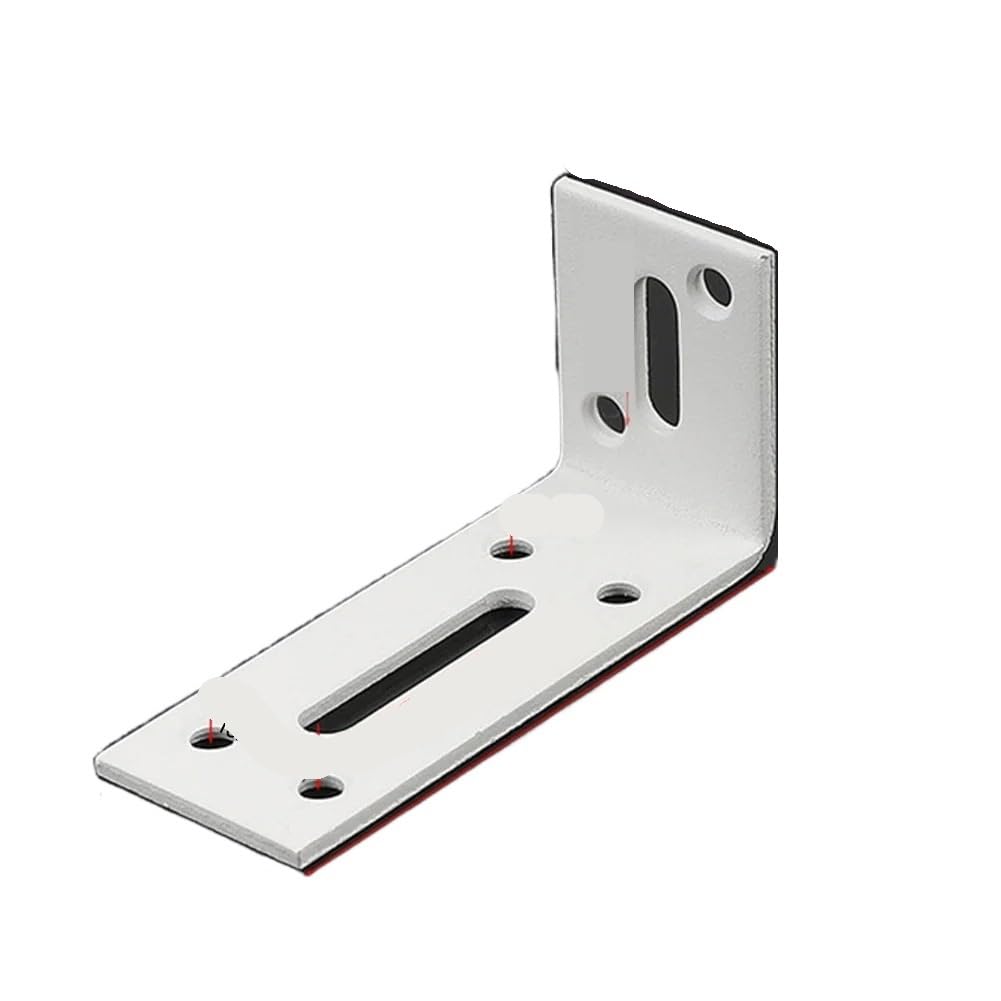 Regalhalterung 2 Stück robuste Halterung aus Eisen, dreieckige Halterung, verstellbare Wandhalterung, Tischregal, 81, 120 mm, 180 mm, Eckregal(White,180 * 50 * 90mm)