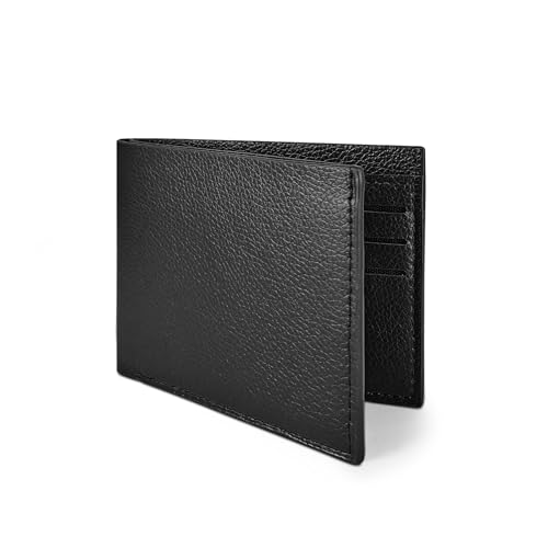 Men Wallet, Ultra-thin PU Leather Card Wallet Lightweight Credit Card Holders for Men for Work, Shopping, Travel(Black)2