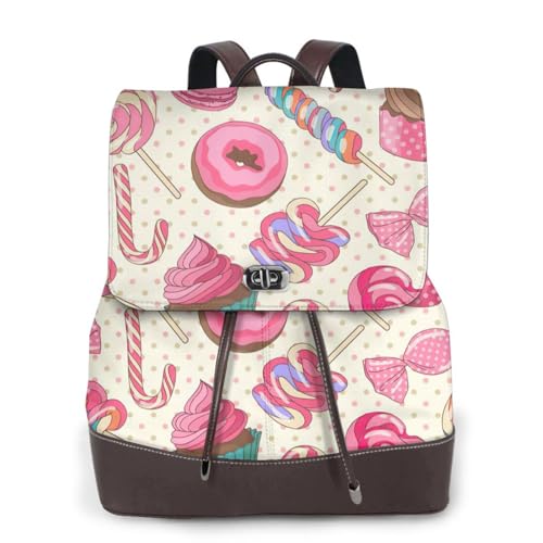 Sac à dos en cuir noir pour ordinateur portable et campus universitaire
