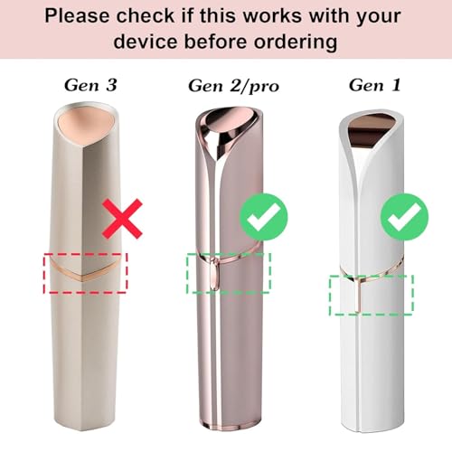 Gen 2 Replacement Heads Compatible with Flawless Facial Hair Remover for Women, Double Ring Replacement Blades for Old Flawless, 6 Count