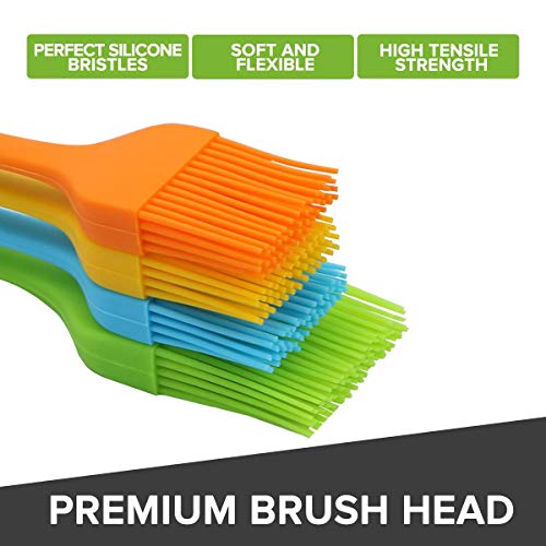 Ok. Silicone Basting Pastry Brush Spread Oil Butter Sauce Marinades For Bbq Grill Baking Kitchen Cooking, Baste Pastries Cakes Meat Sausages Desserts, Food Grade, Dishwasher Safe - 2 Pack Blue #TOP2