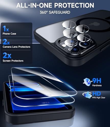 LeYi for iPhone 11-Pro-Max-Cases with Screen Protector Camera Cover Black - image 5