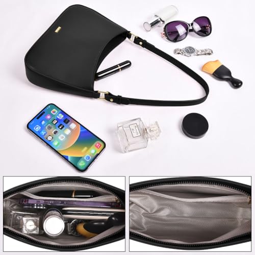 Aucuu Handtasche Damen, Umhängetasche Damen Klein Handtasche, Y2K Crossbody Bag, PU Leder Schultertasche, Mini Hobo Bag mit 2 Schultergurten für Dating Party Einkaufe, Bolso vintage