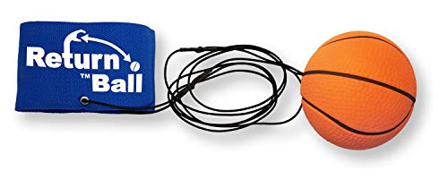 Return Ball - Basketball - Fun Single Player Toy for Indoor or Outdoor Play - Wrist Rebound Ball Fun for Friends and Family - Great as a Gift or a Present - Improve Coordination and Reaction Time