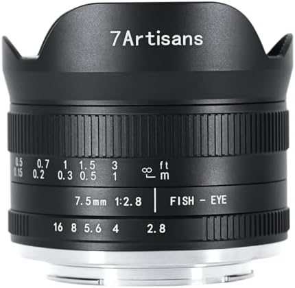 7artisans 7.5mm f2.8 Mark II APS-C Fisheye Wide Angle Manual Fixe...