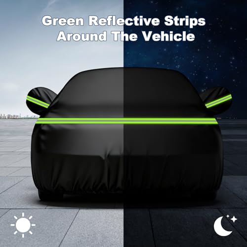 Image of QUNSUNUS Nova Car Cover 2 /4-Door 1962-1979 Waterproof with Cotton Lining | Heavy 420D Oxford Outdoor All-Weather Car Cover for Chevy Nova, with Zipper and Straps, for Dust, Sun, Wind Protection