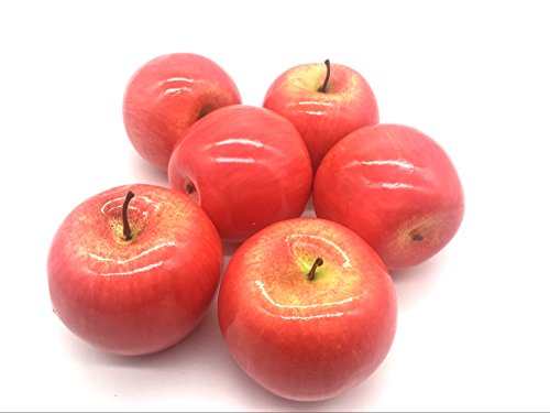 Maggift Artificial Fruits 6 pack,Decorative Fruit (Apple Red) - Thumbnail 5