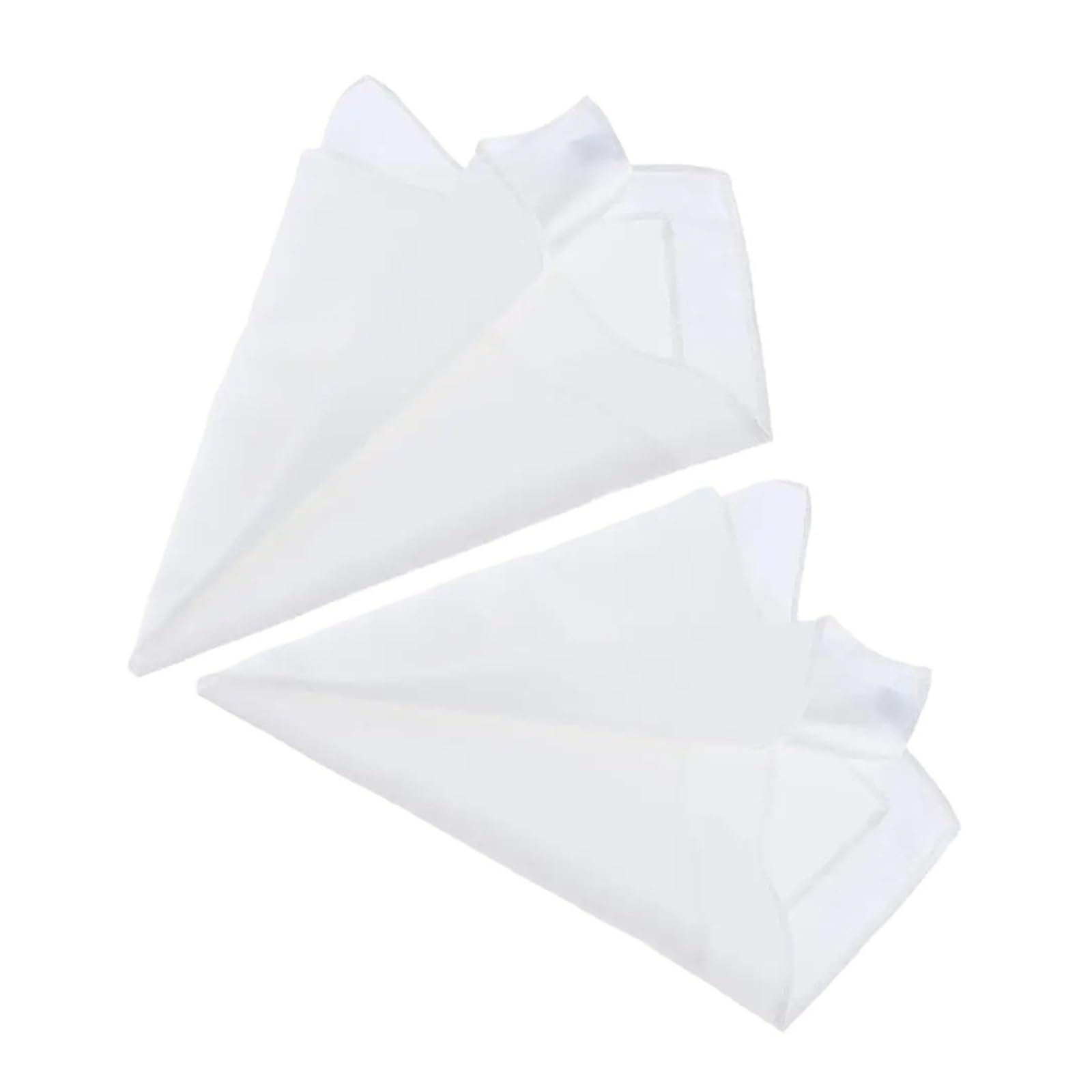 stofftaschentücher herren Einstecktuch for Herren, aus reiner Seide | Solides weißes 35 x 35 cm großes Hochzeitsanzug-Zubehör-Set mit 2 Stück