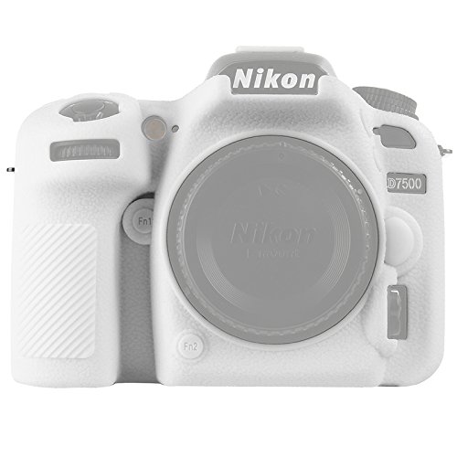 Funda de cámara para Nikon D7500 de silicona blanca miniatura 4