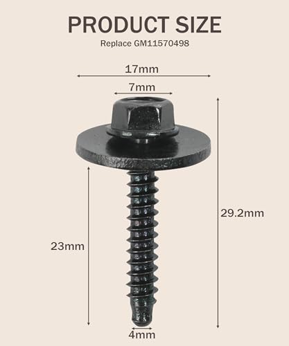 Bylikeho KTLXTJ0001 20 Pcs Car Bolts,Auto Parts Automotive Bolts,Bumper Cover Splash Shield Fender Liner Bolt,Car Accessories Automotive Fastener Fender Bumper Cover Wheelhouse Bolt Screw,Replace 11570498 thumb #1