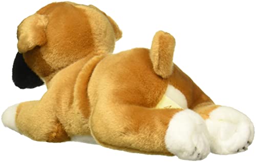 Linda Pelúcia Cachorro Raça Boxer da Série Miyoni da Aurora 28cms Comprimento