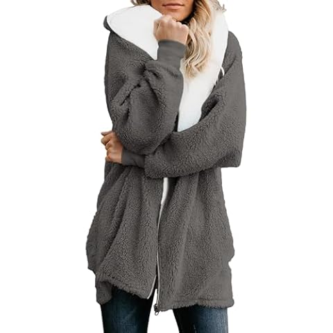 ReachMe Womens Oversized Sherpa Jacket Cover