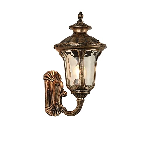 Applique murale LED en bronze huilé et verre martelé, luminaire extérieur haut de gamme